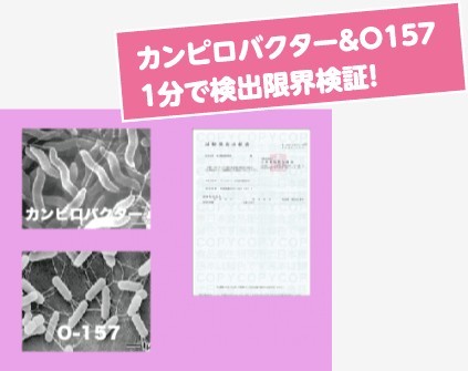 カンピロバクター&O157 1分で検出限界検証
